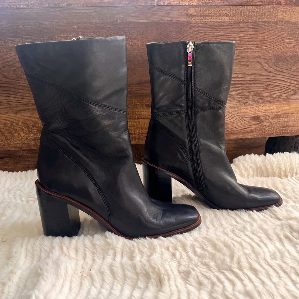 Franco Sarto Women’s Stevie Mid Shaft leather boot. - Picture 2 of 7
